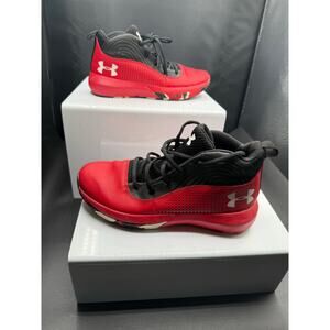 Under Armor Jet Basketball Sneakers - Red and Black - Size 6Y